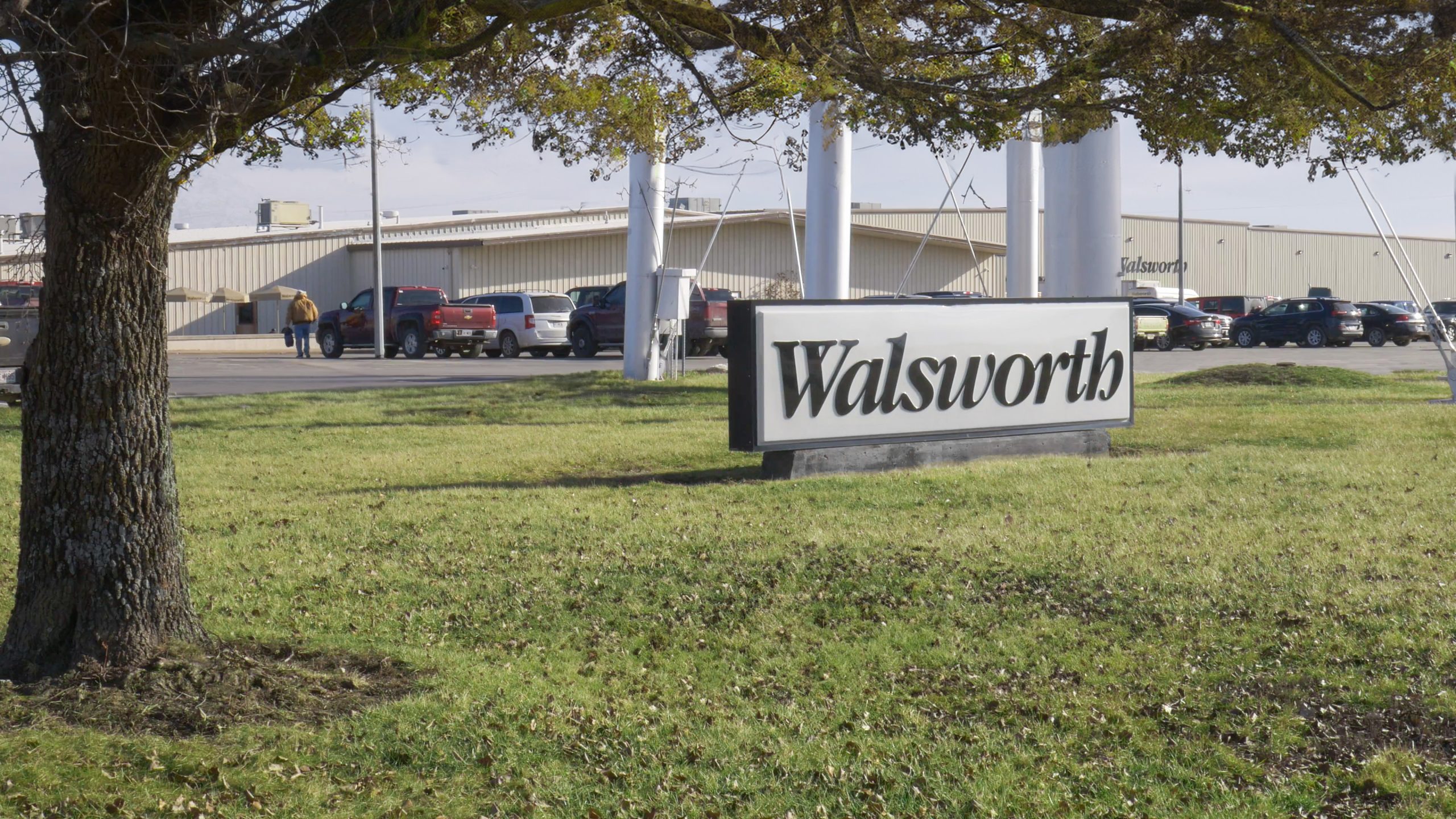 The Walsworth Sign in front of the plant