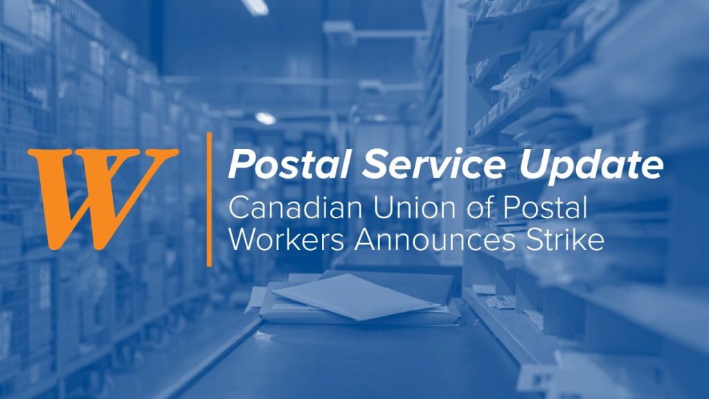 Canadian Union of Postal Workers Announces Strike